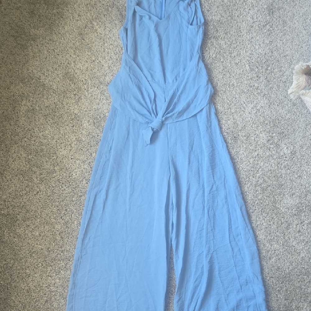 Chic Sky Blue Sleeveless Jumpsuit